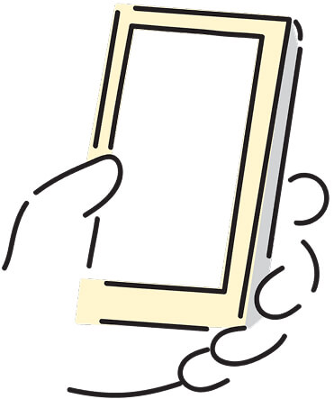 スマホで操作している