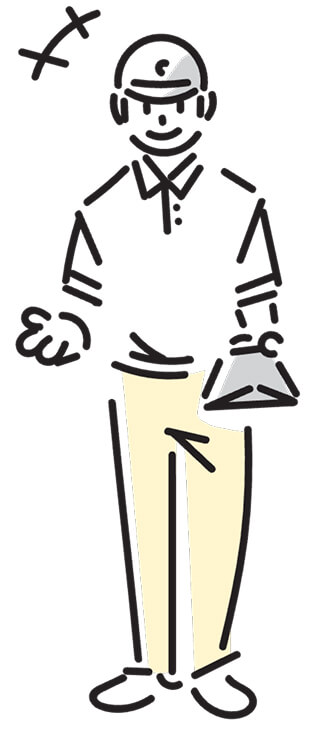 配達している人